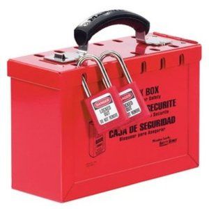 Standard Group Lock Box, 9-1/4-Inch, Red - Lockout Devices